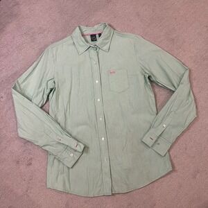 Cruel Girl Striped Western Shirt‎ Long Sleeve Button Up Casual Top Size Large